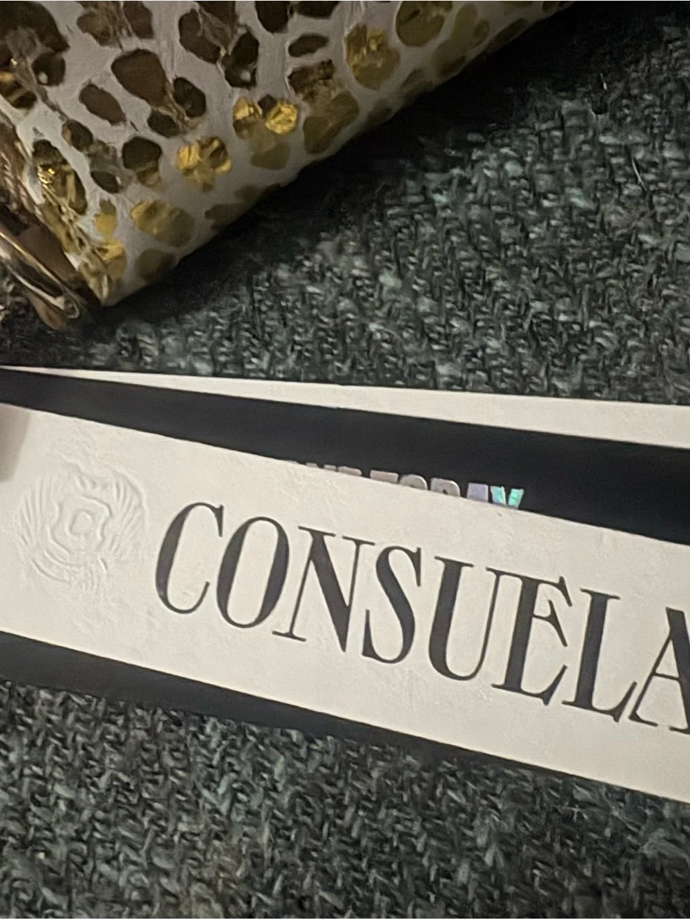 Consuela Metallic Gold and White Leopard Zip Wallet